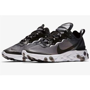 Nike React Element 87 Anthracite Black Gray White Sneakers